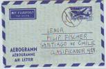 185z1: Aerogramm Nach Chile Gelaufen - Briefe U. Dokumente