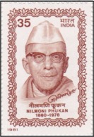 India MNH 1981, Nilomi Phukan, Poet, - Ungebraucht