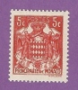 MONACO TIMBRE N° 157 NEUF SANS CHARNIERE ARMOIRIES 5C ROUGE - Ongebruikt