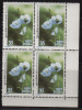 India MNH 1982, Block Of 4, 35p Himalayan Flowers Series, Flower Blue Poppy, (Cond., Few Brown Spots @ Back) - Blocchi & Foglietti