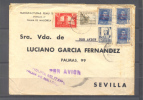 1938- PALMA DE MALLORCA A SEVILLA - Storia Postale