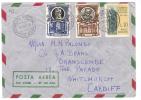 TZ142 - VATICANO 1961 , Lettera Via Aerea Per La Gran Bretagna - Storia Postale