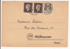 S419 - MULHOUSE - 1945 -  Timbres DULAC + CHAINES  - - Tarifs Postaux