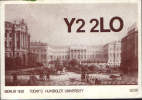 Germany-Postcard QSL 1981- Berlin 1830-Today's Humbolt University - Radio
