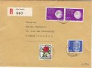 L-ROS85 - SUISSE - Belle Lettre Recommandée Pour La France Thèmes Roses - Briefe U. Dokumente