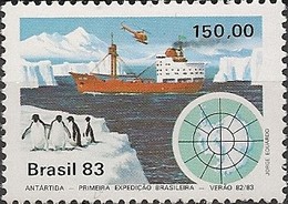 BRAZIL - 1st BRAZILIAN EXPEDITION TO ANTARCTICA 1983 - MNH - Spedizioni Antartiche