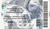 Panathinaikos Vs Arsenal FC/Football/UEFA Champions League Match Ticket - Tickets D'entrée