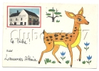 Venaray-Les Laumes (21) : L´Hôtel Des Voyageurs Et Illustration D´une Biche En 1960 (animée). - Venarey Les Laumes