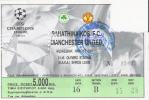 Panathinaikos Vs Manchester United/Football/UEFA Champions League Match Ticket - Match Tickets
