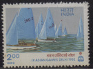 India MNH 1982, 2.00r Asian Games, Yatching, Sport - Nuovi