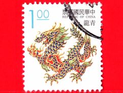 TAIWAN  - Repubblica Di Cina - Usato - 1993 - Blue Dragon (representing Spring, Wood And The East) - 1.00 - Gebraucht