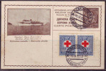 JUGOSLAVIA - YUGO. - POSTCARD SHIP  ´´KING ALEXANDAR  1´´ - DUBROVNIK COMPANY - RED CROSS - 1933 - Postwaardestukken