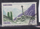 ANDORRE N° 158 0.25 OUTREMER VERT FONCE ET BLEU CROIX GOTHIQUE DE MERITXELL OBL. - Used Stamps