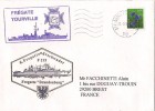 NORVEGE LETTRE POSTE NAVALE FREGATE TOURVILLE ET FREGATE BRANDENBURG - Covers & Documents