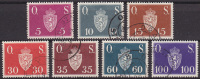 NORWAY 1951 - Mi. Cat.nos.D61-67. Complete Set Used. All Stamps With Circular Date Postmarks In Very Nice Quality. - Oficiales