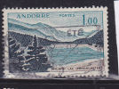 ANDORRE N° 164 1F VERT NOIR BLEU VERT ET VIOLET GRIS LAC D'ENGOLASTERS A ENCAMP OBL - Gebruikt