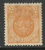 SCHWEDEN Sverige Sweden 1910 2 öre Wappe Coat Of Arms Michel 58 * - Ongebruikt