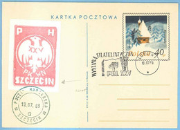 PIONEERS: POLAND / POLSKA - POCZTA HARCERSKA SZCZECIN 19.7.1969 - WYSTAWA FILAT. PRL XXV - LUBLIN - Briefe U. Dokumente