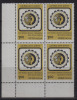 India MNH 1984, Block Of 4,  World Mining Congress, Emblem , Minerals,  Mine,  Job, Map - Blocks & Sheetlets