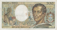 MONTESQUIEU 200 FRANCS - 1985 - X.037 - O° - COTE IPCbanknotes: 40 Euros - 200 F 1981-1994 ''Montesquieu''