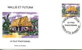Wallis Et Futuna   FDC   Enveloppe Premier Jour  Le Fale Traditionnel     9 Août 2002 - FDC