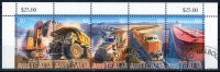 Australia 2008 Heavy Haulers 50c Strip Of 5 CTO - Gebraucht