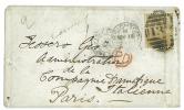 Storia Postale - GRAN BRETAGNA - LETTERA ANNO 1878 - NUMBER CANCELLED # 13 PER PARIGI DA BRIGHTON - Cartas & Documentos