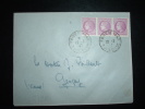 LETTRE TP CERES DE MAZELIN 1,50 F X3 OBL. 22-3-47 FOIRE 1947 TOULOUSE (31 HAUTE-GARONNE) - 1945-47 Ceres Of Mazelin