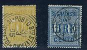 Filatelia - SEGNATASSE  - ANNO 1903 -  RE VITTORIO EMANUELE III - N° ST 31/32 - USATI - FRESCHISSIMI - Segnatasse