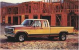 1986 Ford F-series SuperCab Pickup Truck, House Construction, Advertisement On C1980s Vintage Postcard - Vrachtwagens En LGV