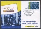 ITALIA - FDC CARTOLINA MAXIMUM CARD 2012 - ANNIVERSARIO POSTE ITALIANE - SALE TELEGRAFI - 305 - Maximumkaarten