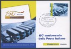 ITALIA - FDC CARTOLINA MAXIMUM CARD 2012 - ANNIVERSARIO POSTE ITALIANE - FURGONI - 313 - Maximum Cards