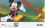 Carte Prépayée Japon * DISNEY  (1119) TOKYO DISNEY RESORT * TRAIN * RESORT LINE * PASS * JCB * MICKEY MOUSE - Disney