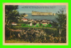 Delcampe - PERCÉ, QUÉBEC - ROCHER PERCÉ ET LA VILLE VUE DE LA COLLINE DU SUD-OUEST - P.W. - CIRCUÉE EN 1945 - - Percé