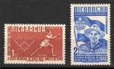 Delcampe - Softball/Scoutisme- Nicaragua 735/736 NMH- 10ème Championnat Amateur De Base-ball - Baseball