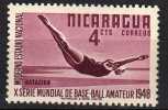 Delcampe - Plongeon- Nicaragua 738 NMH- 10ème Championnat Amateur De Base-ball - Plongeon