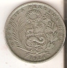 MONEDA DE PLATA DE PERU DE 1/2 SOL DEL AÑO 1924 LIMA  (COIN) SILVER,ARGENT. - Peru