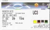 Roma Vs Manchester United/Football/UEFA Champions League Match Ticket - Eintrittskarten