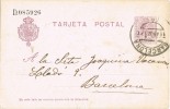 Entero Postal Barcelona 1917. Correo Interior. Alfonso XIII Medallon - 1850-1931