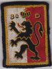 écusson 8ème D - Lion Couronné Avec Au Verso 4 Pattes De Fixation - Armée De Terre - Patches