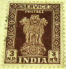India 1957 Asokan Capital 3np - Used - Francobolli Di Servizio