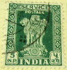 India 1957 Asokan Capital 5np - Used - Francobolli Di Servizio