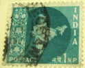 India 1957 Map Of India 1np - Used - Used Stamps