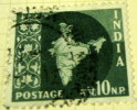 India 1957 Map Of India 10np - Used - Used Stamps