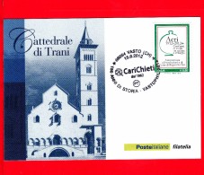 ITALIA - 2012 - Vastophil -  Cartolina - Cattedrale Di Trani - Acri - 0.60 - Annullo Speciale - Vastophil - Carichieti - 2011-20: Storia Postale