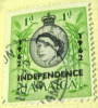 Jamaica 1962 Sugar Cane Overstamped Independence 1d - Used - Jamaica (1962-...)