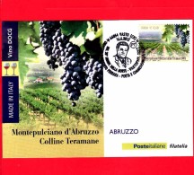 ITALIA - 2012 - Usato - Vastophil  - Cartolina - Vini Docg -  0.60 - Annullo Speciale - 25 Morte E. Ferrara - 2011-20: Storia Postale