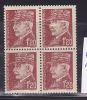 FRANCE N°515 1.20 BRUN ROUGE TYPE HOURRIEZ  FOND NEIGEUX BLOC DE 4 NEUF SANS CHARNIERE - Nuevos