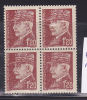 FRANCE N°515 1.20 BRUN ROUGE TYPE HOURRIEZ  FOND NEIGEUX BLOC DE 4 NEUF SANS CHARNIERE - Unused Stamps