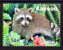 TIMBRE NOUVEAU FRANCE ANIMAUX RONGEURS RACOON - Nager